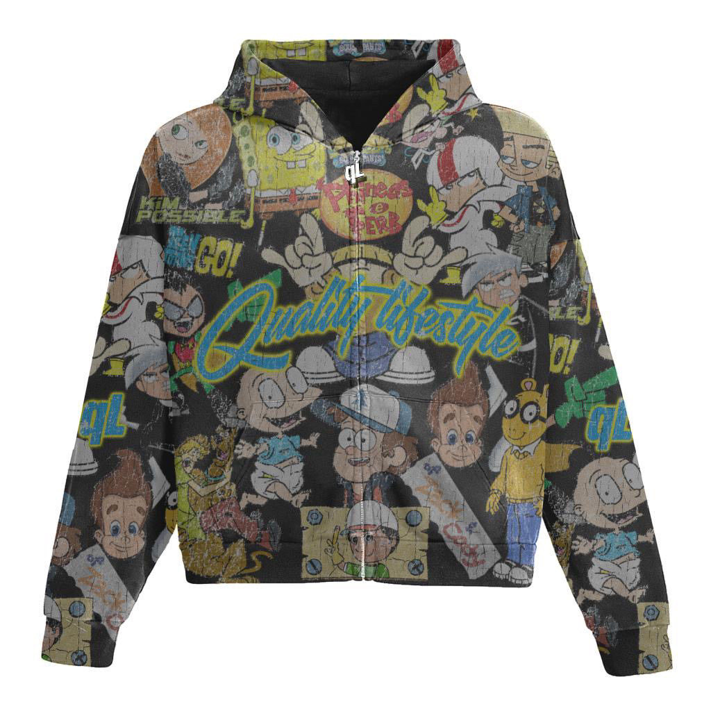 BLACK QL" NOSTALGIA HOODIE "